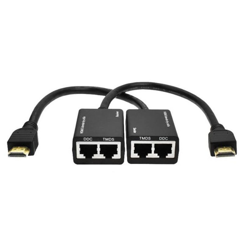 HDMI Over RJ45 CAT5e CAT6 UTP LAN Ethernet Extender Repeater 1080P 3D ...