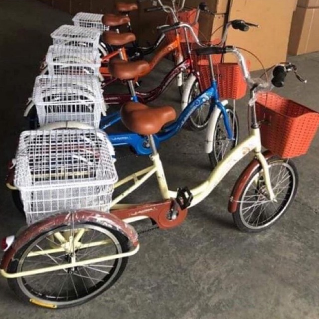 3 wheel bike with basket