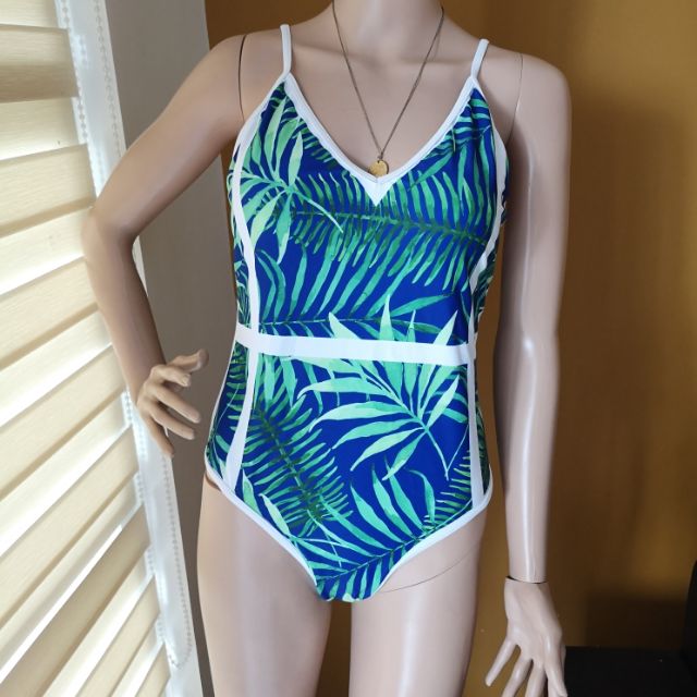 Palm Green Leaf One Piece Summer Swimsuit Bikini Shopee Philippines