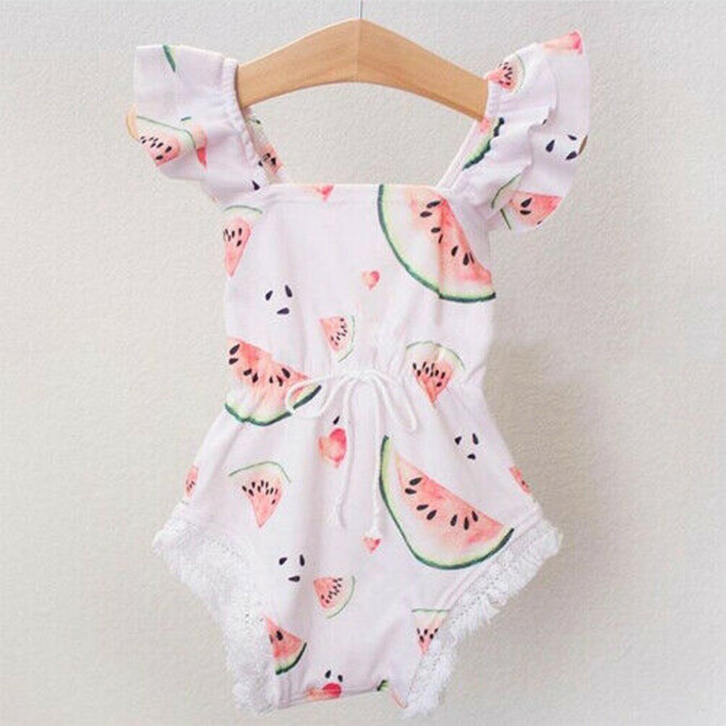 watermelon romper baby girl