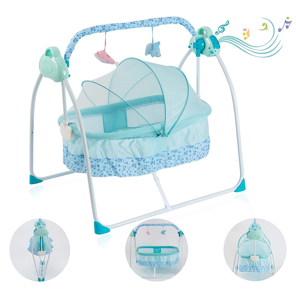 Extra Large 112 CM SMART Rocker Electric Baby Crib Rocking Crib Swing