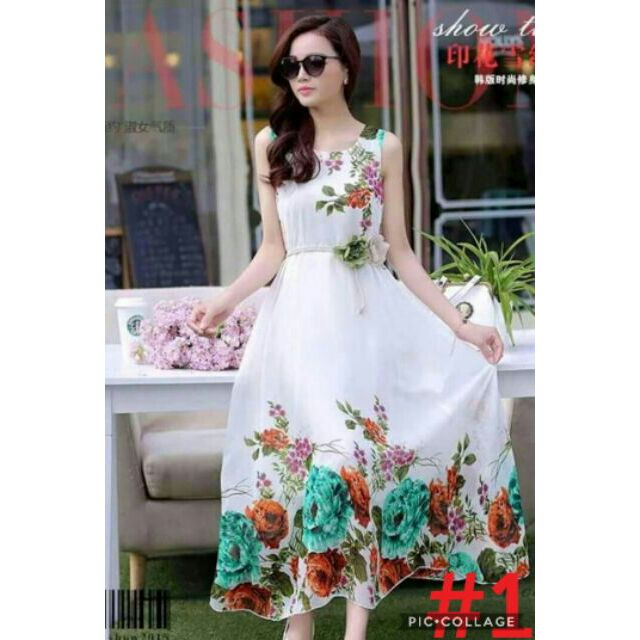 shopee floral maxi dress