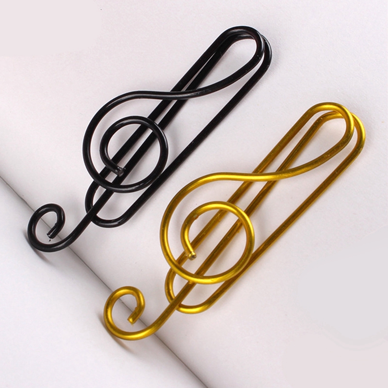 20Pcs Music Note Shaped Paper Clips/ Office School Notes Classified Clips/ Personal Document