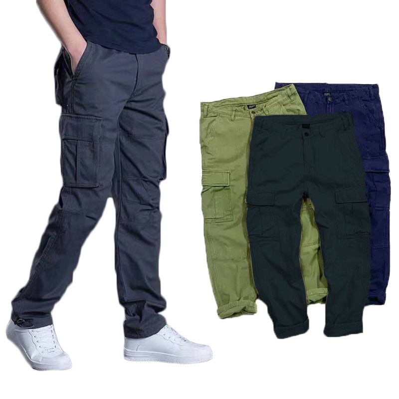 New A9933 Fashionable Cargo Pants For men 6 pockets 4 different colors ...