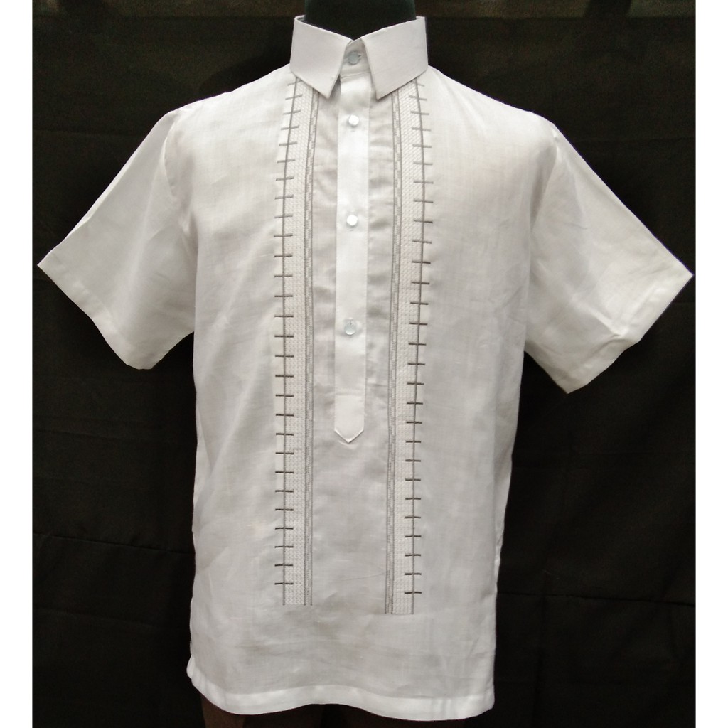 White Polo Barong 