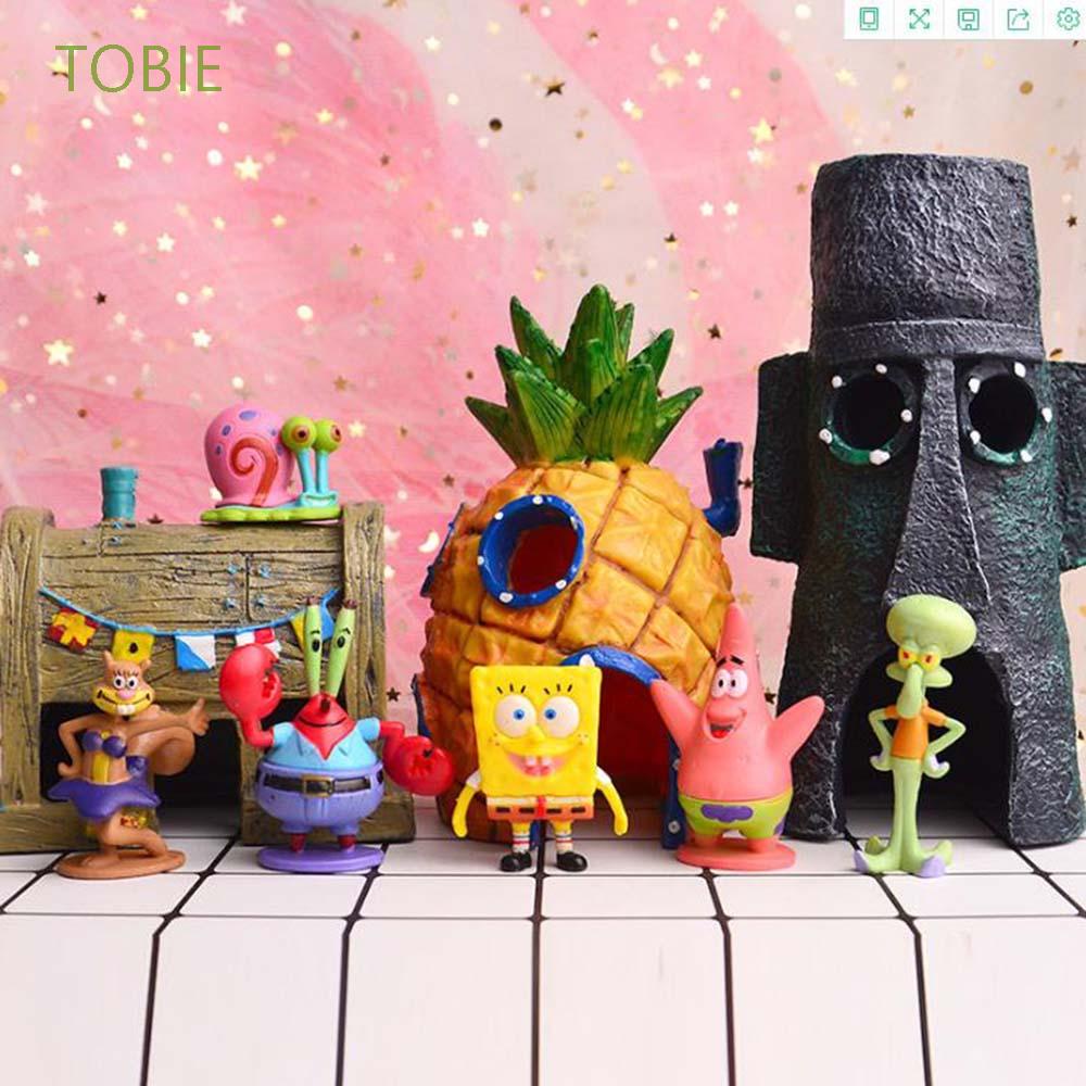 TOBIE 12pcs/set Figure Toys Kids Toys SpongeBob Action Figurine Cute ...