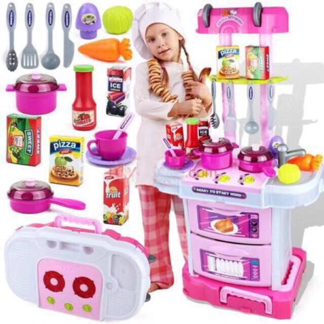 Big Kitchen  Set  Suitcase And Trolley LITTLE CHEF Shopee 