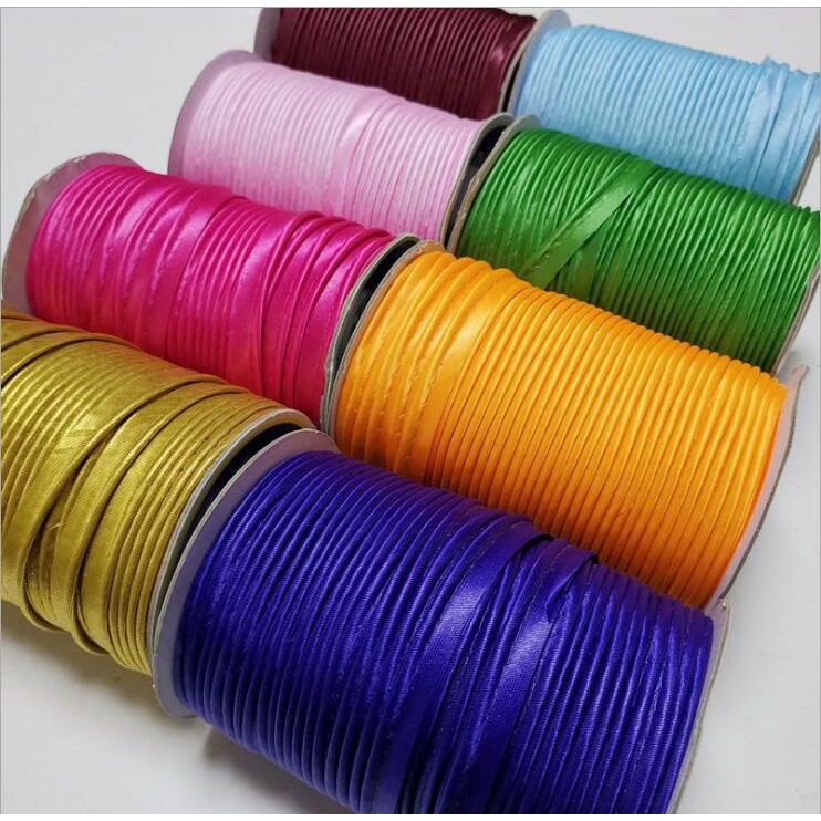 10mm 55 Meter/Roll Satin Edging Strips Trimming Ribbon Lame Sewing