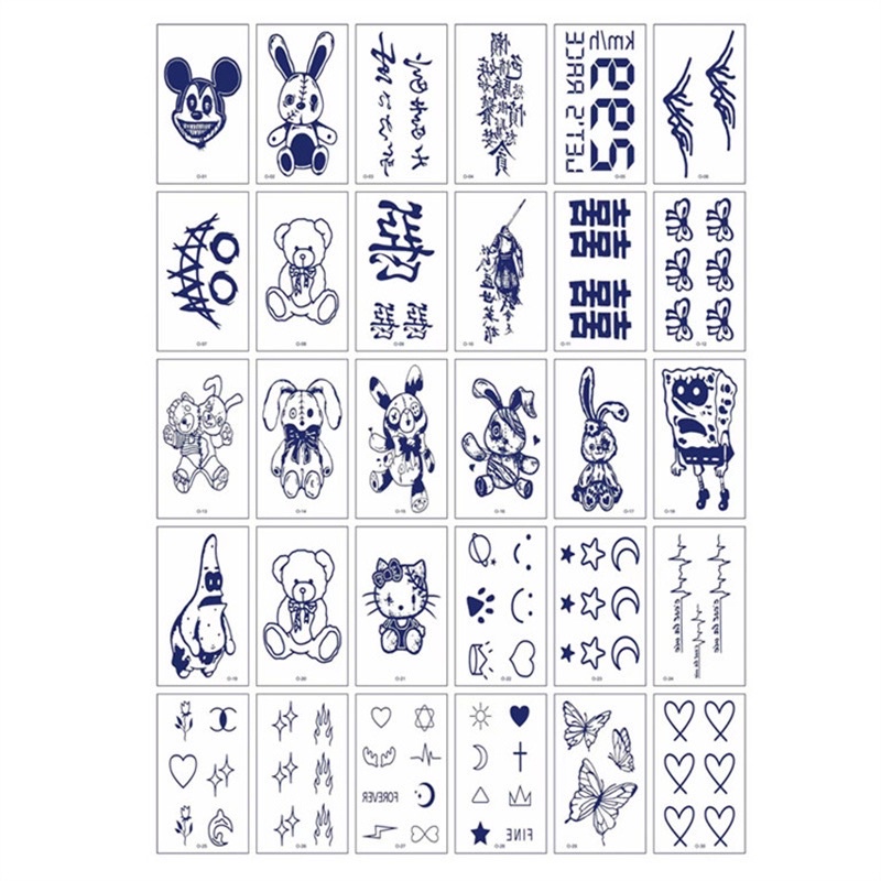 Semi permanent Tattoo Stickers 2 Weeks Or waterproof Temporary Tattoo
