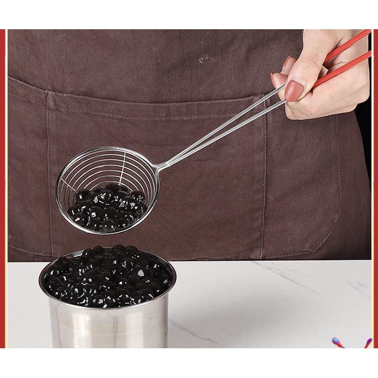 Tapioca scooper Pearl sago Jelly Scooper Strainer Stainless Steel for