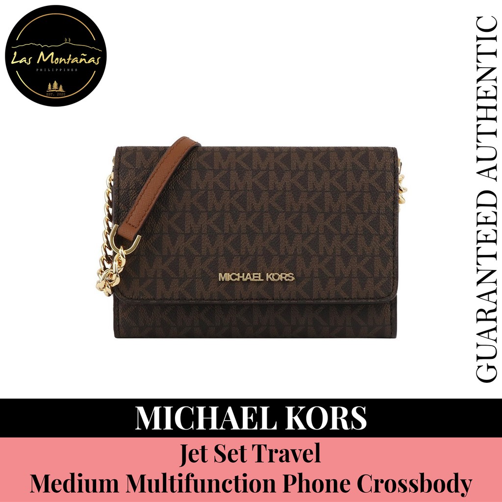 MICHAEL KORS Jet Set Travel Medium Multifunction Phone Crossbody | Shopee  Philippines