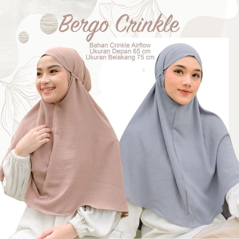 Bergo Crinkle Maryam Crinkle Bergo Crinkle Air Flow  Hijab Crinkle 