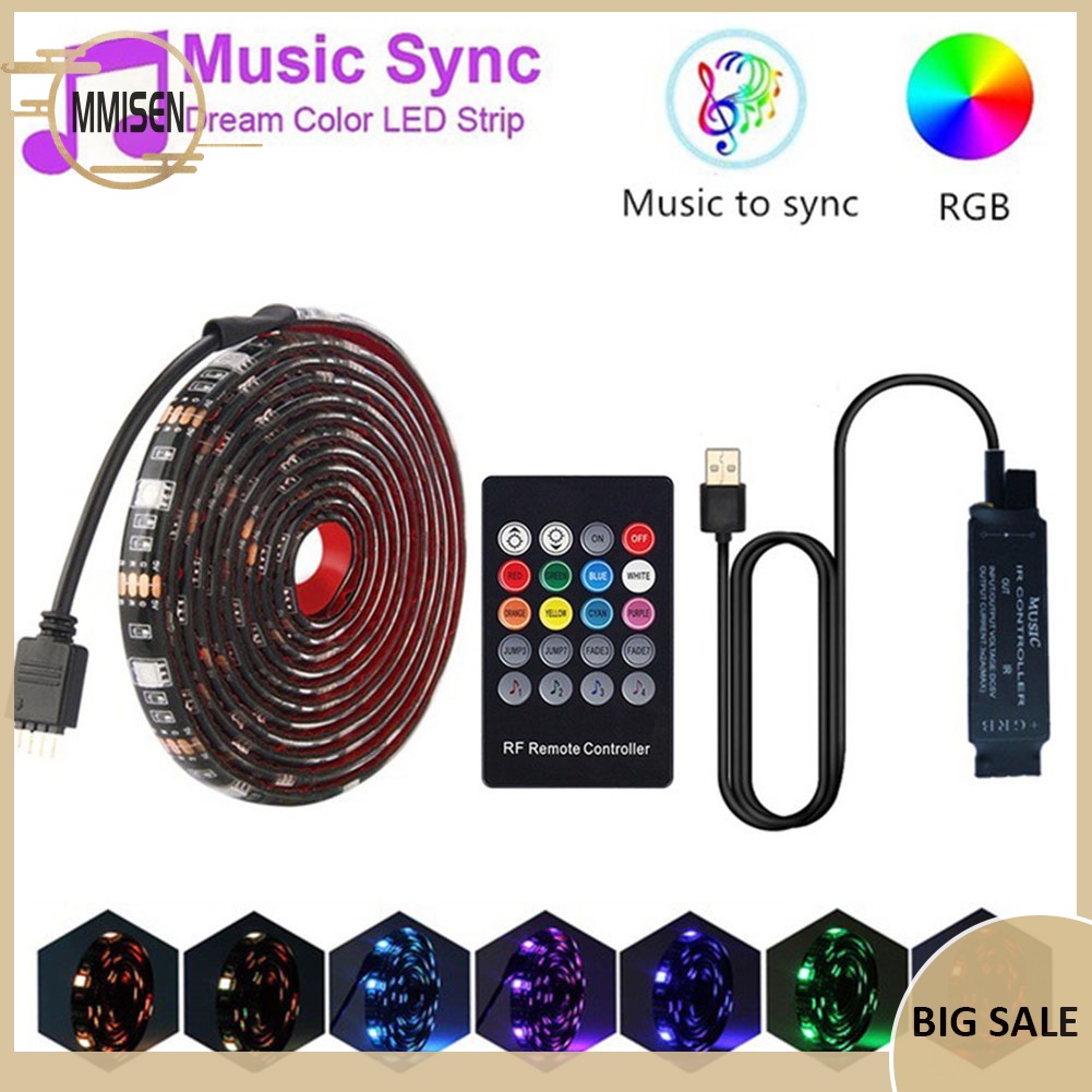 New 5050 RGB LED Light Strips, Sync to Music Light, Smart App Controlled Color Changing LED