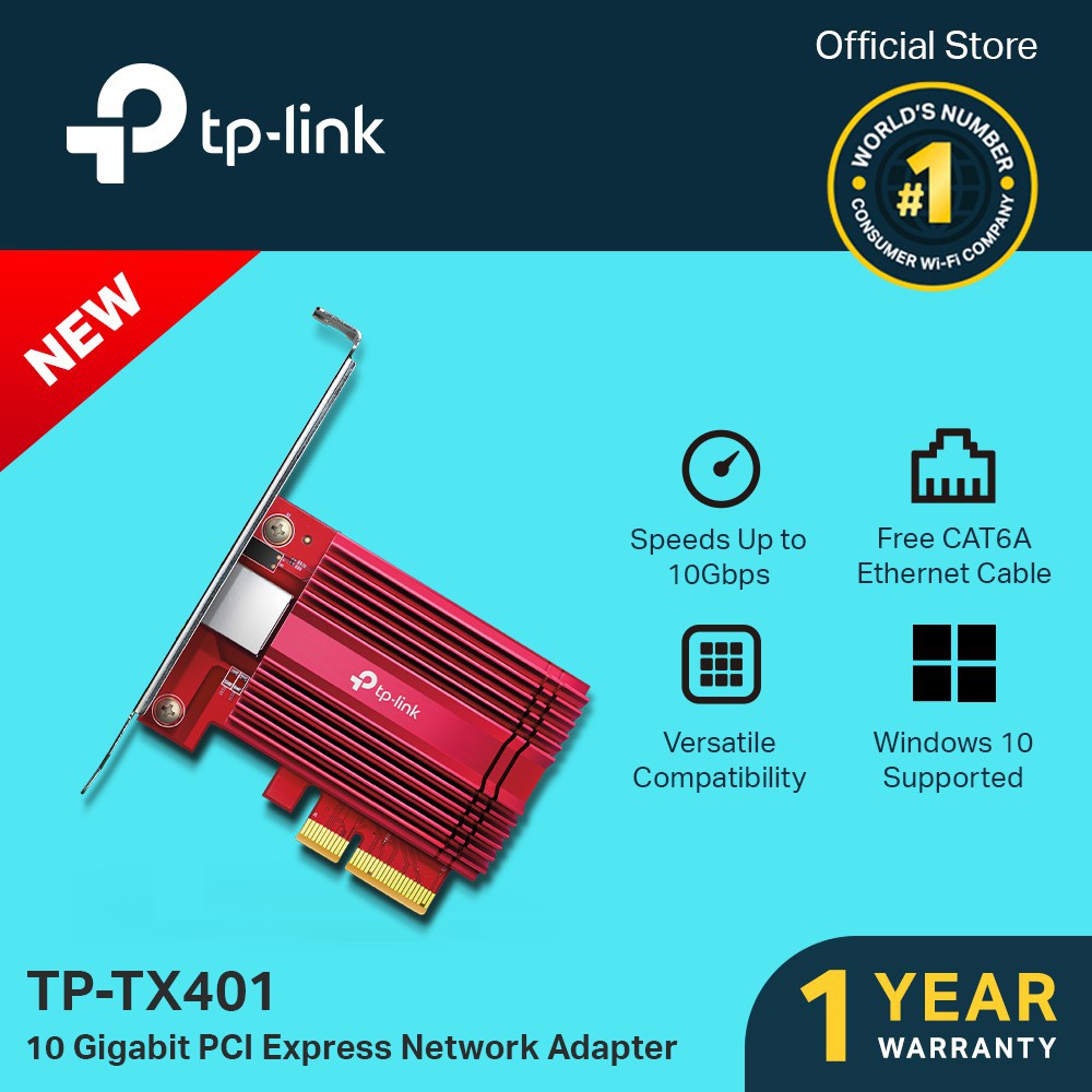 TPLink TX401 10 Gigabit PCI Express Network Adapter CAT 6 TPLink TP Link Shopee Philippines