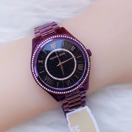 mk watch purple plum slim Lauryn mk3724 #authenticquality #pawnablewatches  | Shopee Philippines