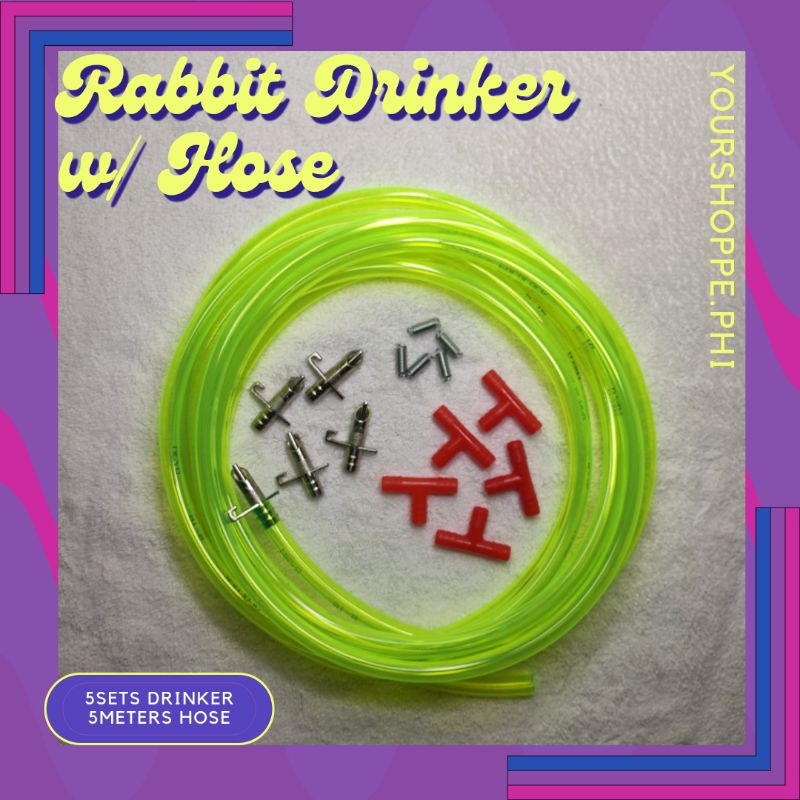 (PACKAGE) 5 Sets Rabbit Drinker With 5 Meters Hose #1