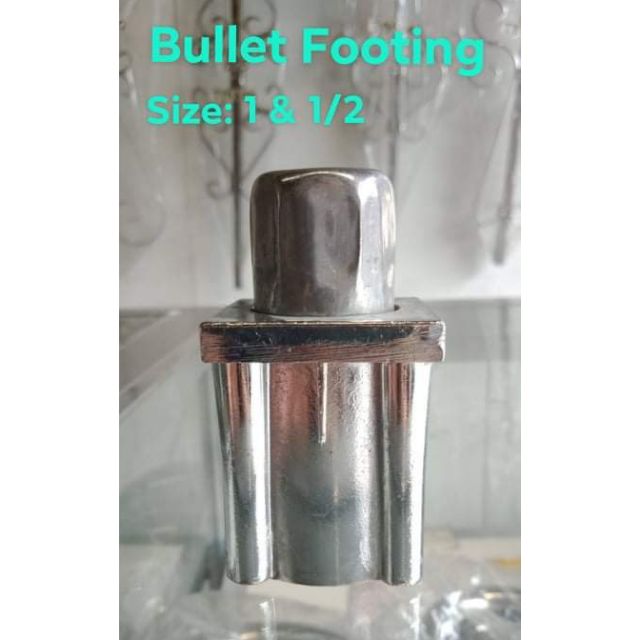 Square BULLET FOOTING ( stainless type for kitchen equipment table