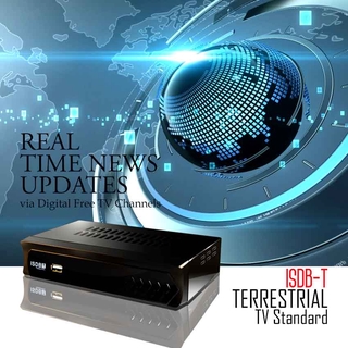 ISDB-T Terrestrial Receiver Set Top Box Full Hd Digital TV Receiver TV Box w/Jack HDMI Cable Antenna