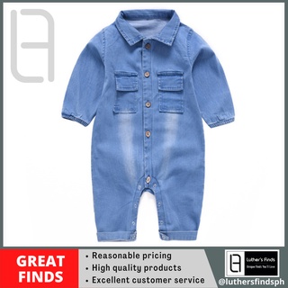 Denim Rompers for Baby Boys | Fashionable [Faded Giraffe]