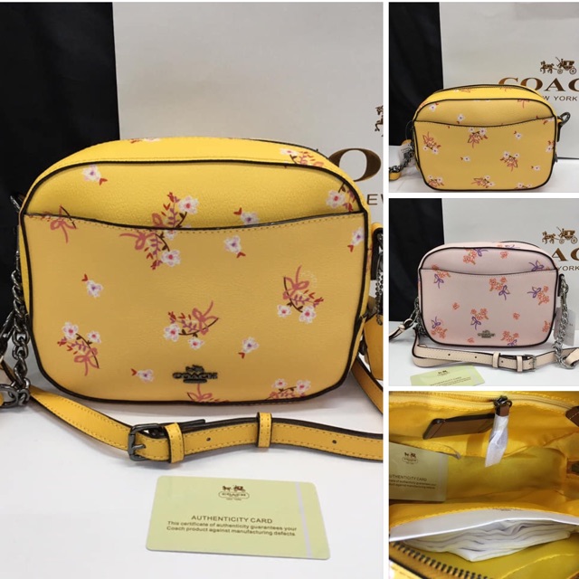 coach yellow sling bag