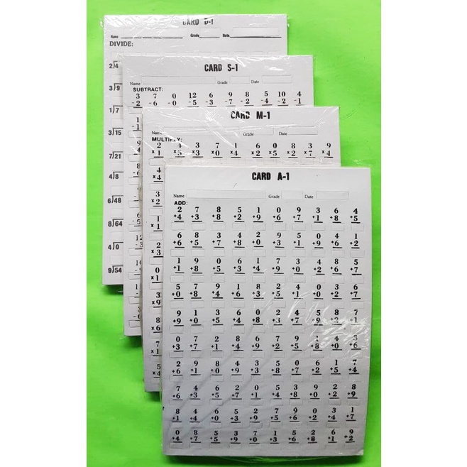 Window Card Math Operations (1 Pack) LEVEL 1 Addition Subtraction ...