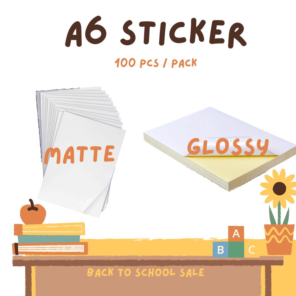A6 Sticker Paper Printable Inject Sticker paper Matte, Glossy 90 Gsm