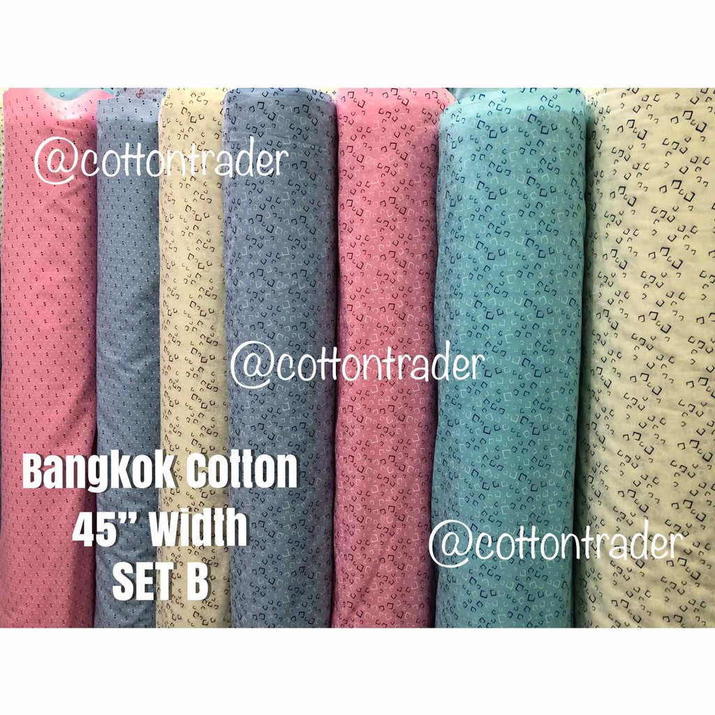 Bangkok Cotton 45" Width (SET B) TELA/FABRIC ONLY (YARD) Shopee
