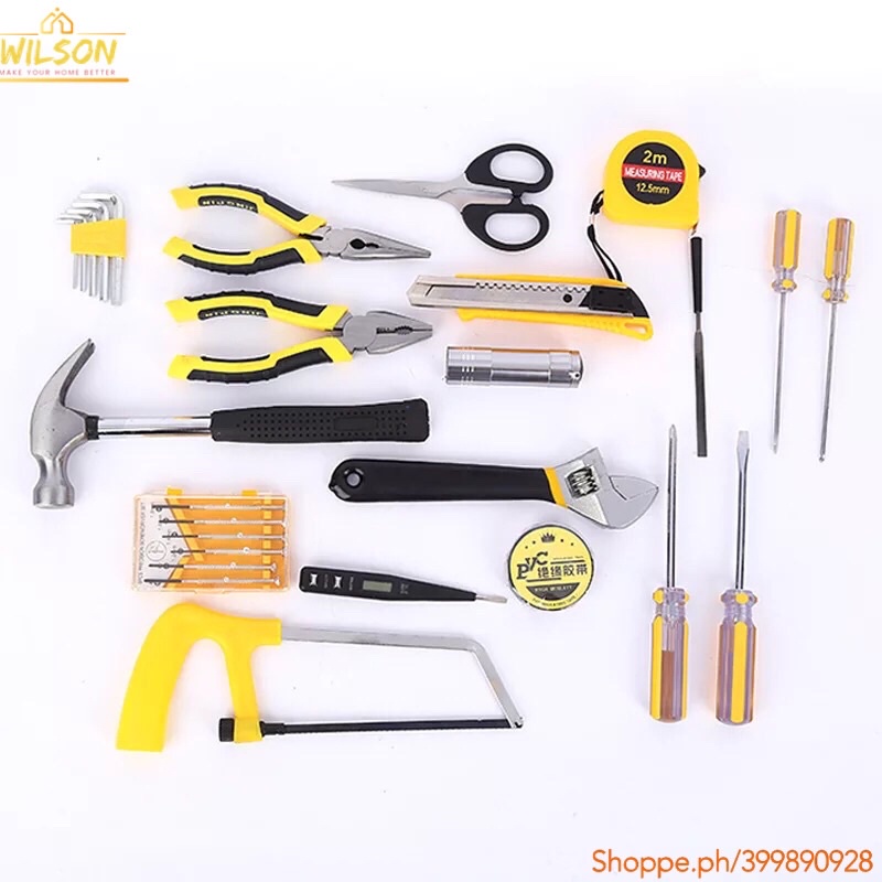 WILSON 27PCS Screw Driver Set Car Emergency Tool Kit Set Car Tools Set Pliers Mechanic Tools Set