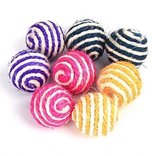 Pet Puppy Cat toy ball Sisal Rope Weave Ball Teaser Play Scratch Catch Toy