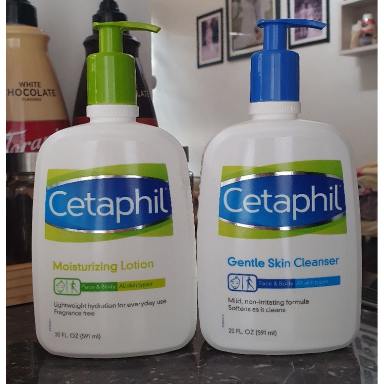 Authentic CETAPHIL Moisturizing Lotion and Skin Cleanser 591ml Made