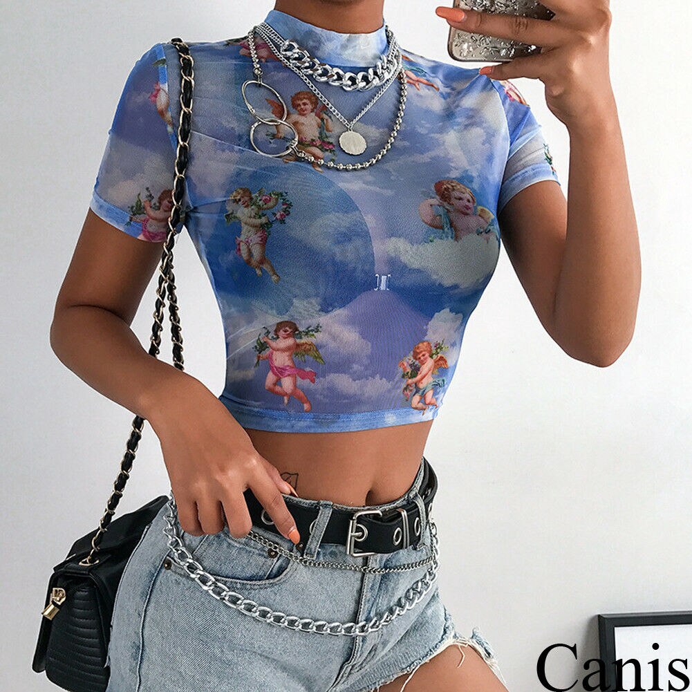 mesh top t shirt