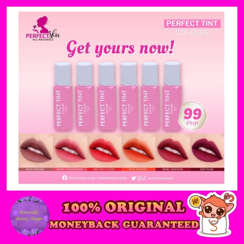 PERFECT SKIN LIP TINT COLOURS Shopee Philippines
