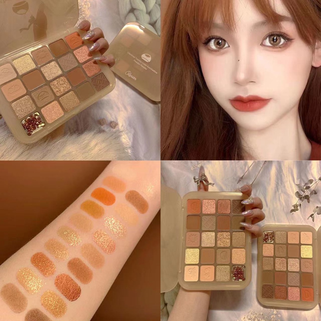 New chestnut 20color eyeshadow palette glitter, matte eyeshadow, long