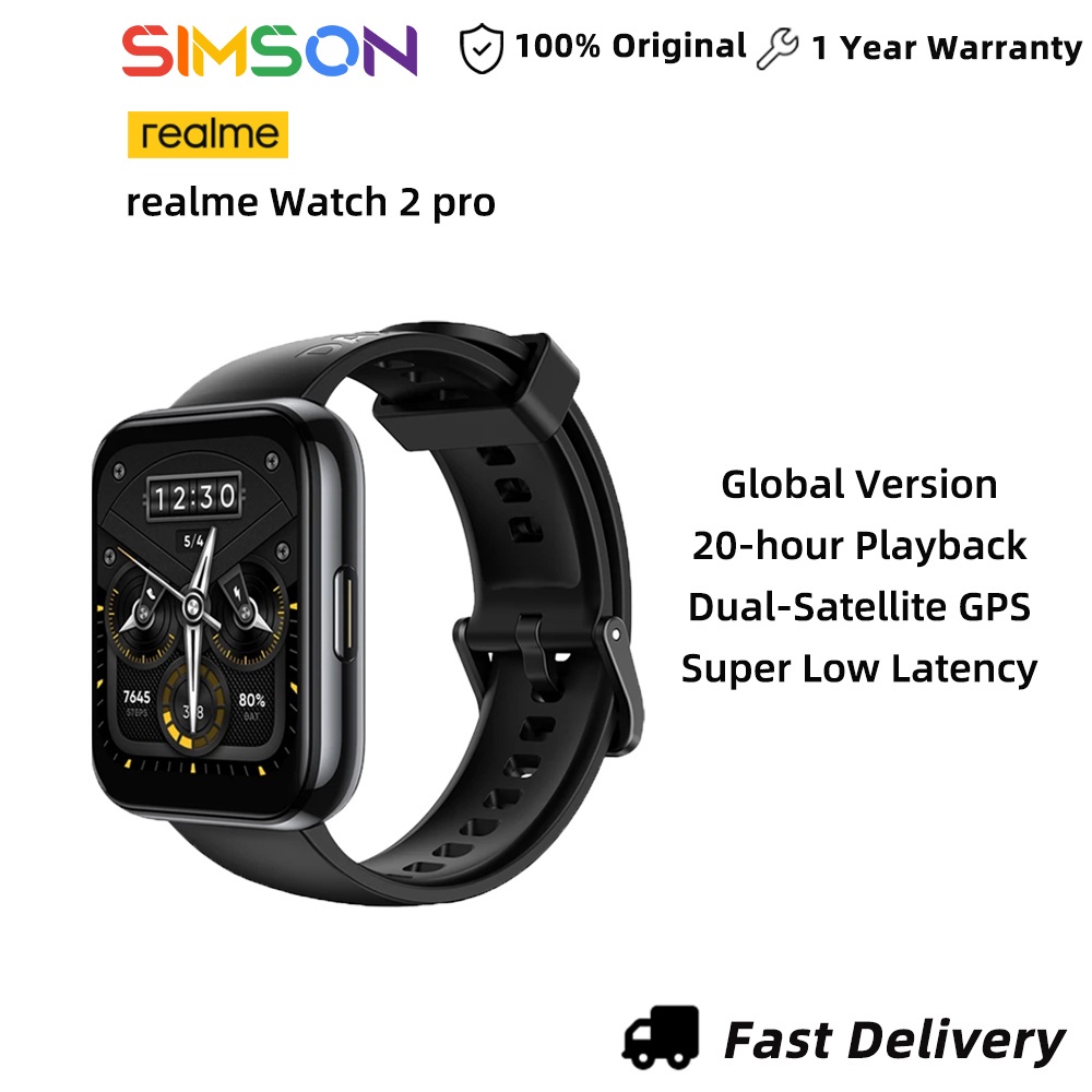 Realme Watch 2 Pro Smartwatch 1.75 Inches Large Color Display Gps High ...