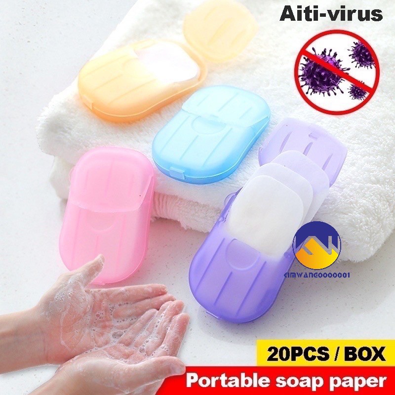 Travel Portable Anti-bacterial Clean Paper Soap Box 