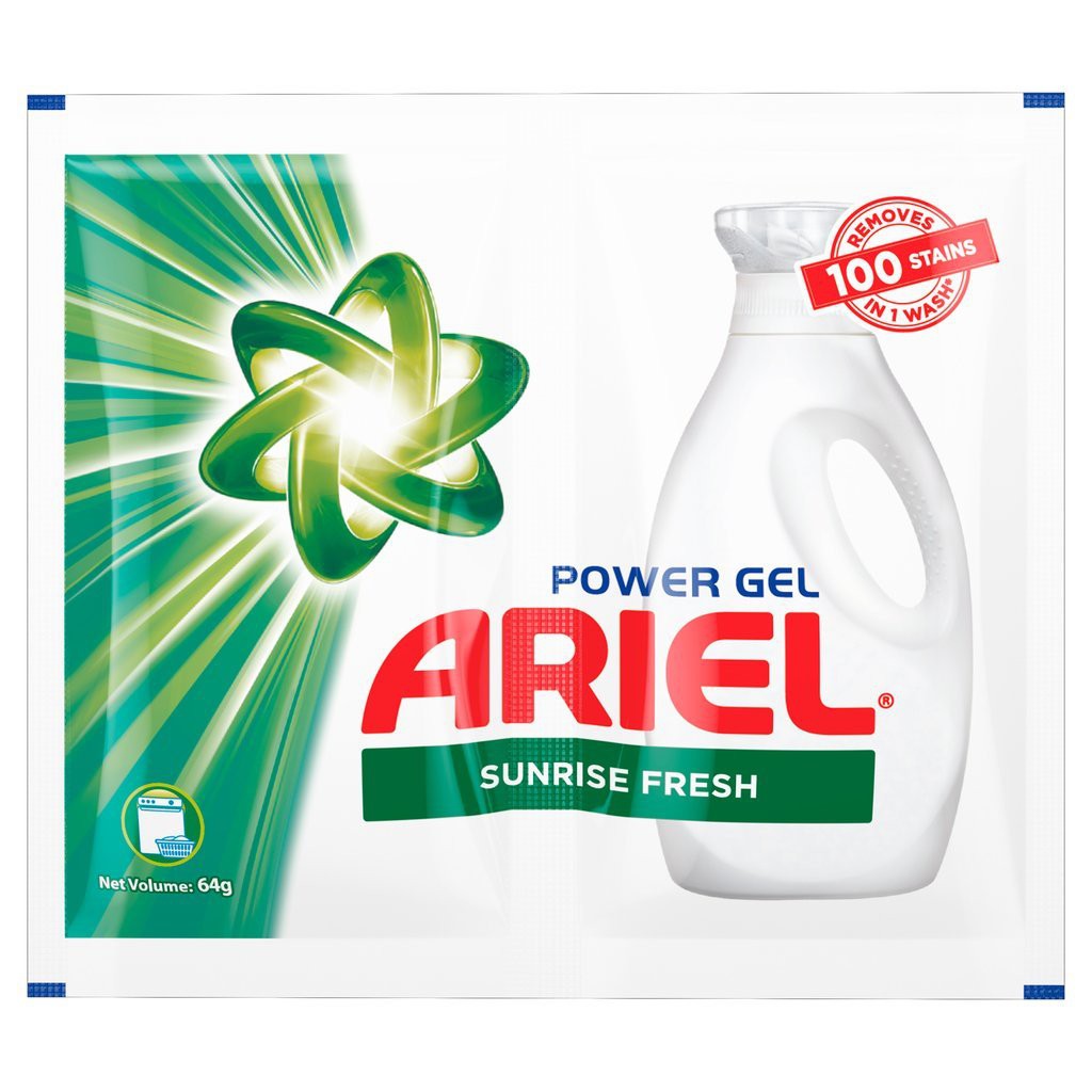 Ariel Power Gel, Twin Pack Sunrise Fresh 64g (2.3 oz) x 6pcs Sachet
