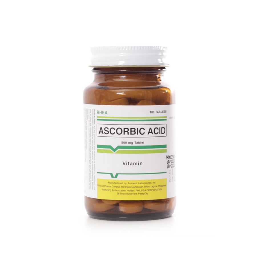 Rhea Ascorbic Acid Vitamin C 500mg 100 Tablets Shopee Philippines