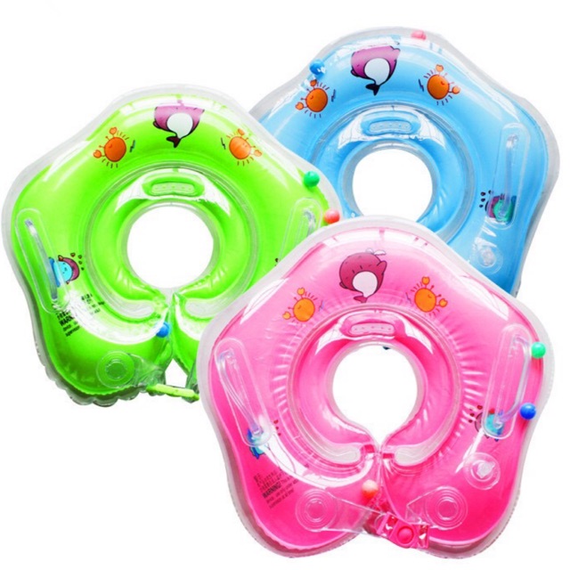 Baby Neck Floater Swim Float Kids Inflatable Swimming Life Saver ...