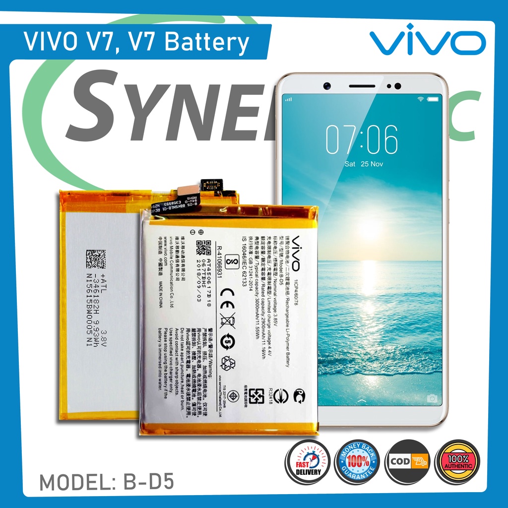 Original Vivo V7 Battery Premium High Quality Model B D5 3000mah