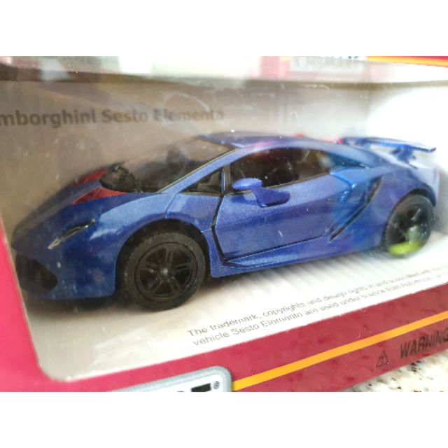 Lamborghini Sesto Elemento Blue 1:36 Kinsmart Diecast Metal Toy Car  Collection | Shopee Philippines