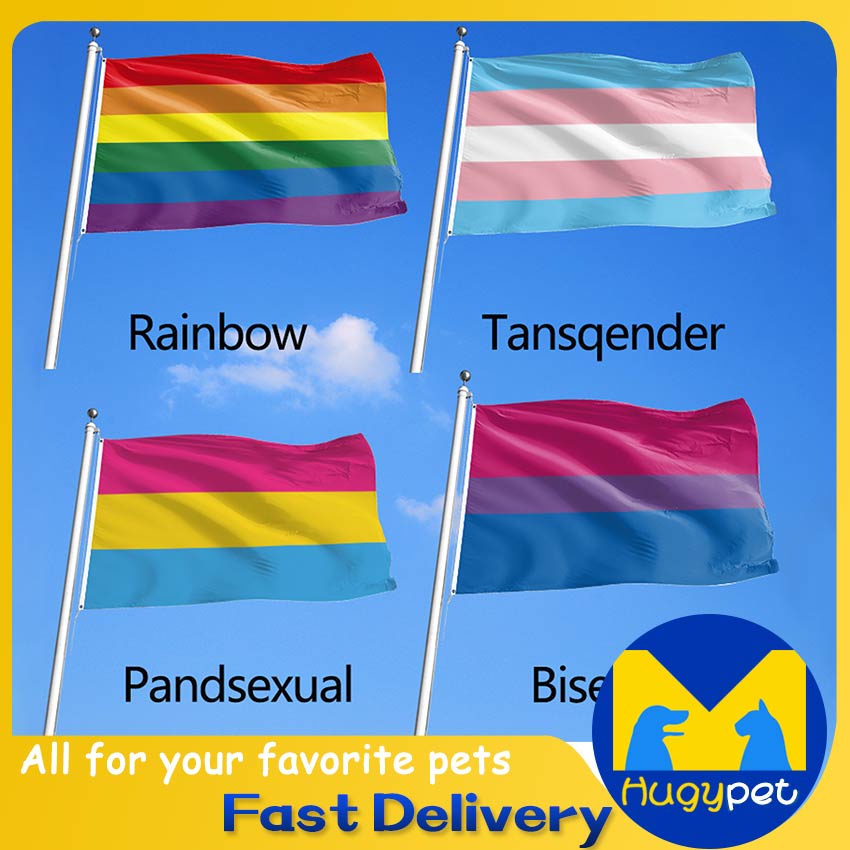 60x150cm LGBT Pride Flag Lesbian Gay Rainbow Flag Parade Polyester ...