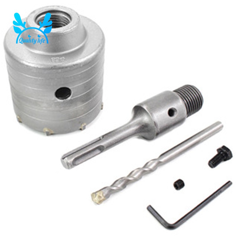 1 Set 68mm Concrete Hole Saw Electric Hollow Core Drill Bit Shank 110mm Cement Stone Wall Air Conditioner Alloy