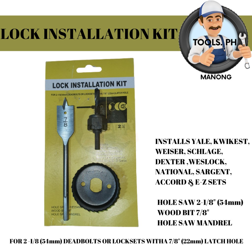 Door Lock Installation Kit Door Lock Installer Kit Shopee Philippines