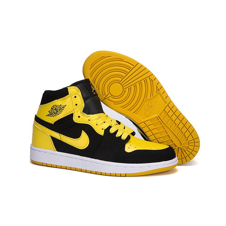 jordan 1 high black and yellow