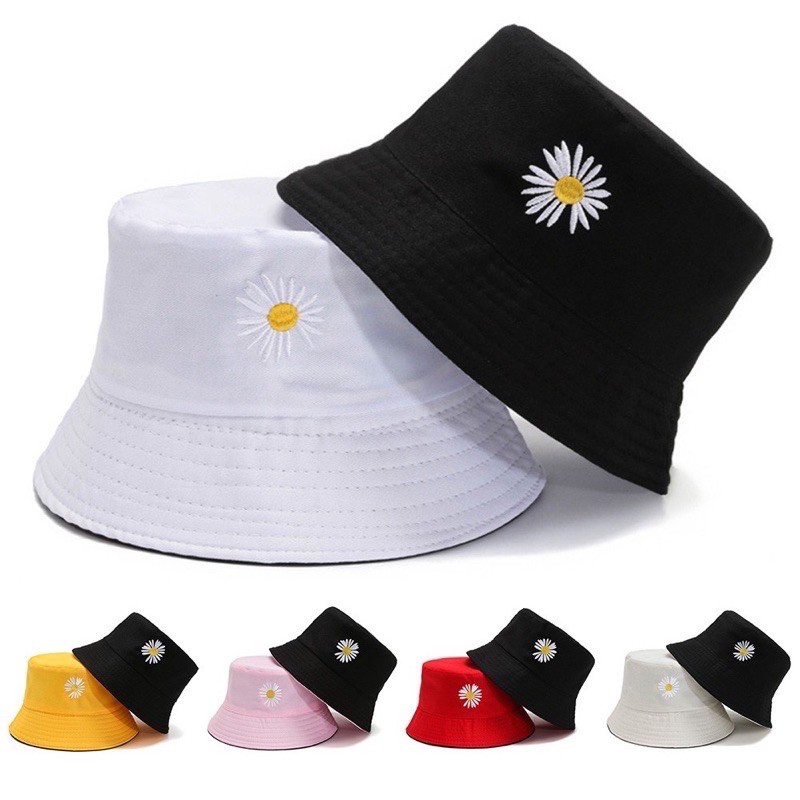 EMS fashion Daisy Double-sided Fisherman Hat Bucket Hat | Shopee ...