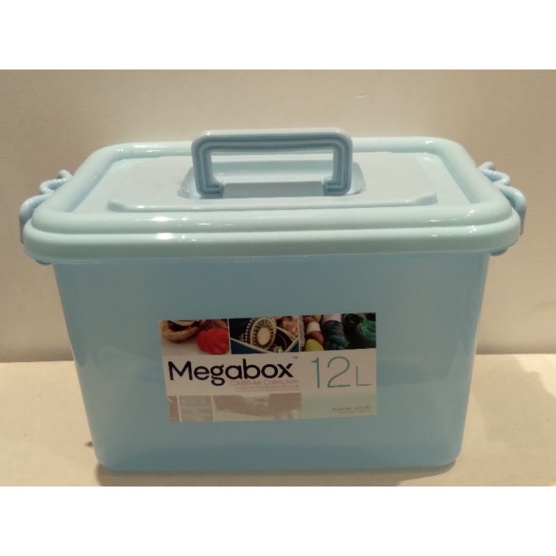 Megabox 12L Storage Box  MG-637( Clear & Light Blue )