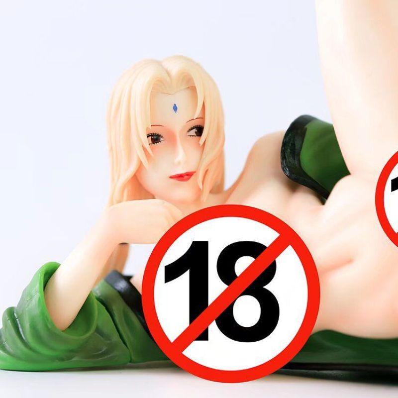 Naruto Tsunade Action Figure Get Drunk Lying Posture Sexy Clothes Anime Figure Model 30cm Doll 7389