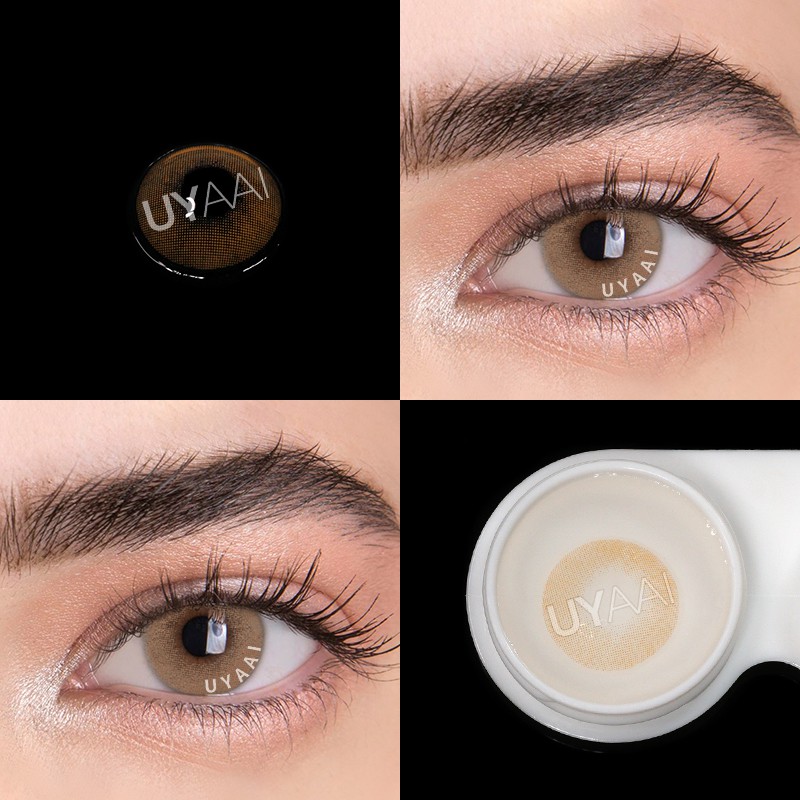 Uyaai Color Contact Lens With Degree Myopia Polar Light Series Eye Contacts 2pcs 1pair Brown Shopee Philippines