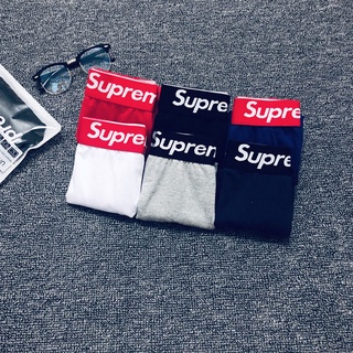 Trendy supreme Men's Pure Cotton Briefs Four-Corner Triangle Youth SUP Fabric Comfortable Solid Color Mid-Waist Simple Boxer #4