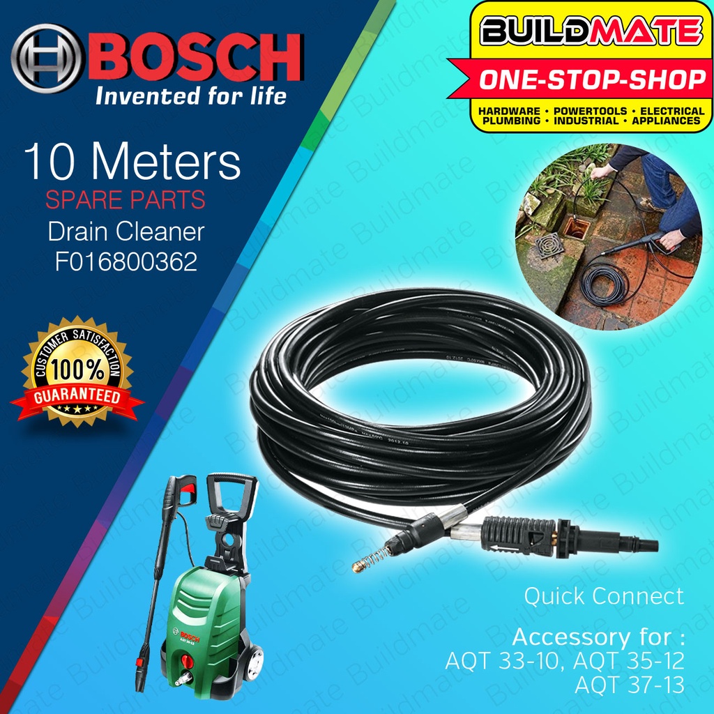 BOSCH 10 Meters Drain Cleaner Drainage Block for Aquatak Pressure Washer Accessories F016800362